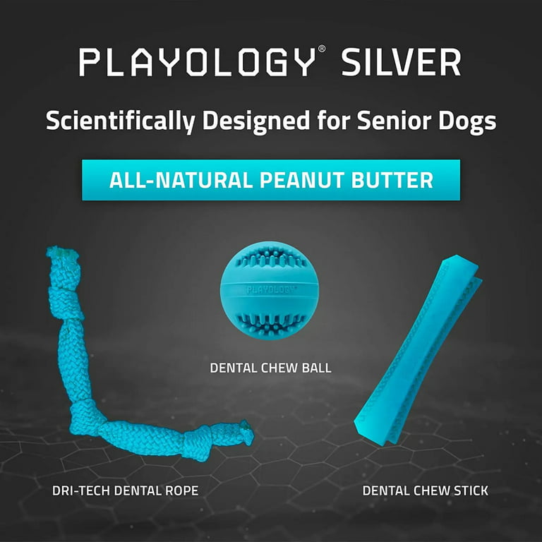 Playology Puppy Sensory Rope Beef Dog Toy, Large