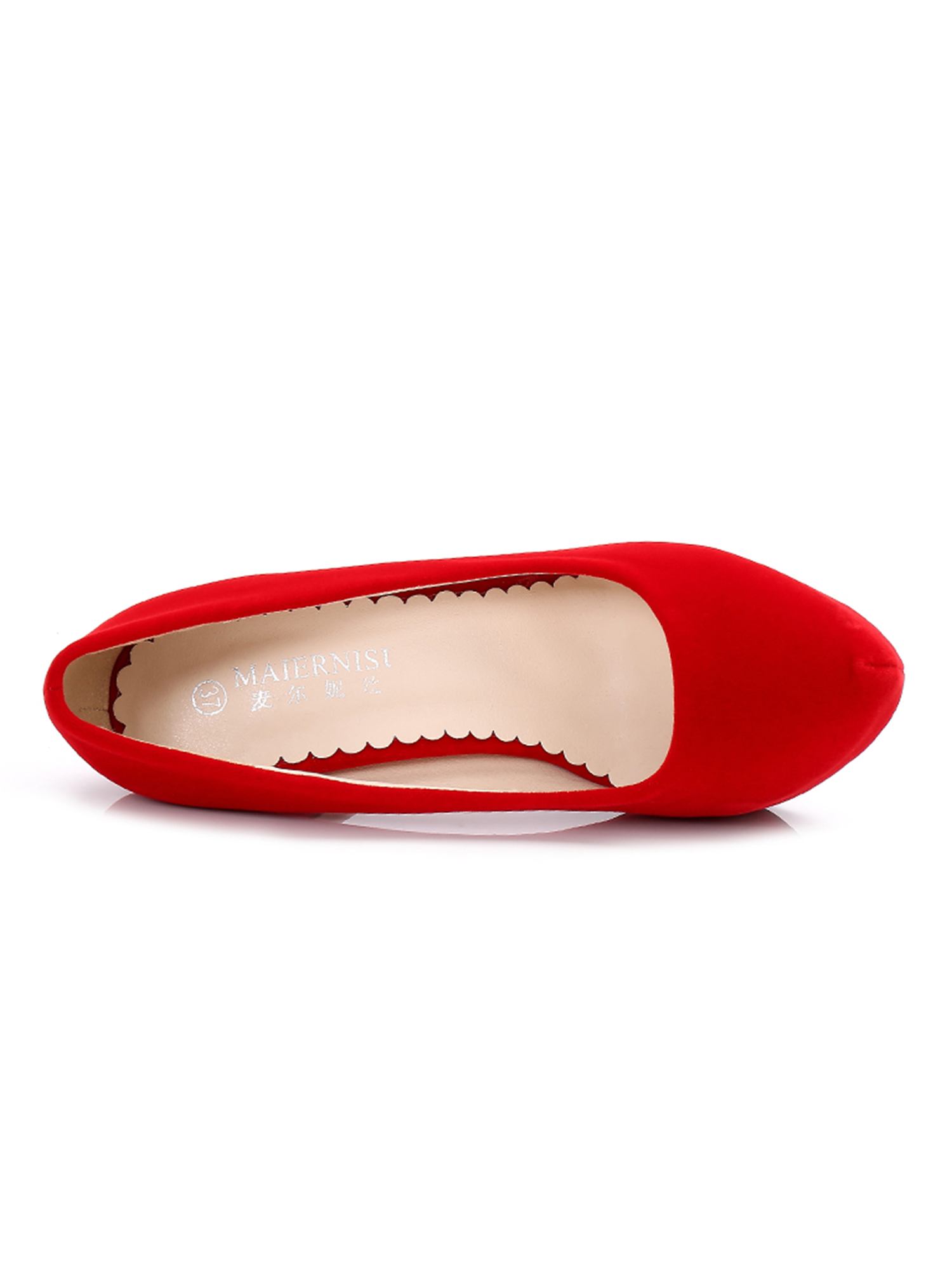 Daeful Women Lightweight High Heel Platform Pump Wedding Stiletto Heels Walking Fashion Dress Shoes Red (14cm) 11 - image 4 of 9