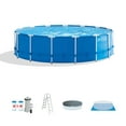 thumbnail image 1 of Open Box INTEX Metal Frame 15ft x 48in Above Ground Swimming Pool Set w/ Filter Pump, 1 of 12