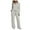 Light Gray, variant on Quealent 2 Piece Sets For Women Fall Trendy Long Sleeve Sweatshirt Wide Leg Pants Loungewear Set Matching Sweatsuit Light Gray,Size M
