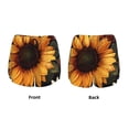 thumbnail image 3 of Yiaed Sunflower Floral Butterfly Print Women's Running Shorts with Liner 3 Zipper Pockets Elastic Workout Athletic Gym Yoga Shorts-Medium, 3 of 7