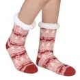thumbnail image 4 of 2 Pairs Warm Slipper Socks Christmas Fuzzy Socks Non Slip Soft Fluffy Cozy Fleece Lining Home Socks, 4 of 6