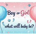 thumbnail image 4 of Gender Reveal Themed Colorful Balloon Footprint Pacifier Banner Background Party Supplies for Baby Shower Photography Props Decorations, 4 of 7