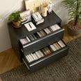 thumbnail image 3 of Pemberly Row 2-Drawer Steel Metal Lateral Locking Filing Cabinet w/ Lock - Black, 3 of 9