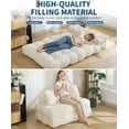 thumbnail image 4 of Folding sofa cama convertible sleeper chair con pillow foldable mattress foam couch para small-space sala de estar (beige), 4 of 7