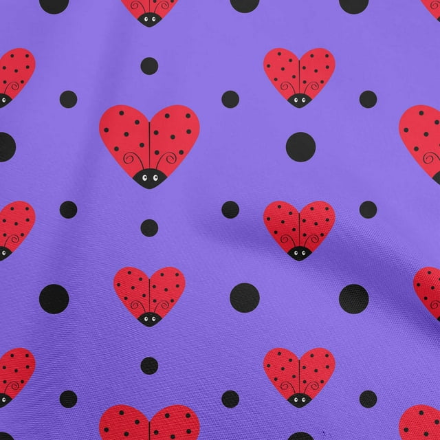 oneOone Velvet Medium Purple Fabric Kawai Sewing Craft Projects Fabric Prints By Yard 58 Inch Wide