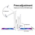 thumbnail image 3 of WIRESTER White Foldable Phone Stand for Desk, Adjustable Portable Cell Phone Holder for iPhone 17, 16, 15, 14 and Android Smartphones - Celestial Blue Purple Galaxy, 3 of 6
