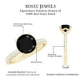 thumbnail image 6 of Rosec Jewels Natural Black Onyx Engagement Ring 2 Carat, with Moissanite - 8 mm - AAA Quality (December Birthstone), 10K Yellow Gold, US 8.50, 6 of 9