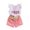 Pink, variant on LBECLEY Children Clothes Girls Size 7-8 T-Shirt Shorts Belt Baby Print Toddler Kids Girls Set Outfits Clothes Sleeveless Girls Outfits&Set High Legging Pink 90