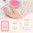 thumbnail image 2 of Uxcell 200 Pcs Acrylic Beads 0.08" Cute Beads for Bracelets Transparent Pink, 2 of 6