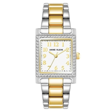 Anne Klein Women's Premium Crystal Accented Bracelet Watch AK/4075SVTT