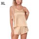 thumbnail image 1 of Conjunto de ropa de dormir para mujer Encantador chaleco con cuello en V, pantalones cortos, camisón, caqui, XL tholdsy XX000231-32, 1 of 7