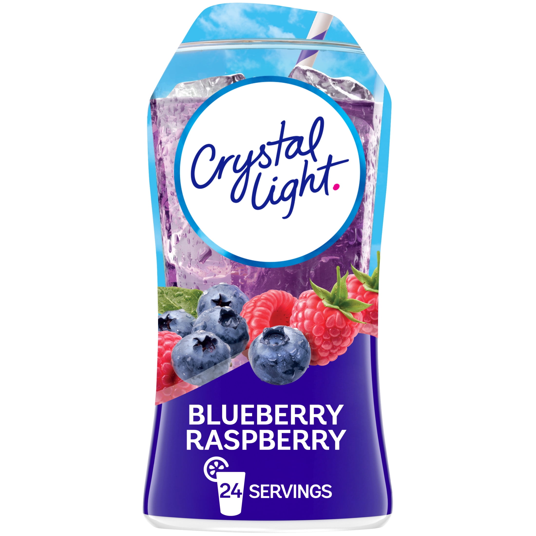 (2 pack) Crystal Light Liquid Blueberry Raspberry Naturally Flavored Drink Mix, 1.62 fl oz Bottle