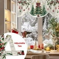 thumbnail image 3 of Tie Up Valance Curtain for Kitchen,Merry Xmas Pine Tree Holly Berry Rod Pocket Short Curtains Adjustable Tie-Up Shade Valances,Christmas Ball Snowflakes Window Treatment for Bathroom Living Room, 3 of 8