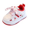 thumbnail image 2 of Girls Tennis Shoes, Kids Sneakers, Girls Running Shoes, Toddler Walking Shoes Boys Girls Slip-On Barefoot Shoes Kids Breathable Sneakers Non-Slip Lightweight Tennis Shoe, Red US-1C/EU-16, 2 of 9