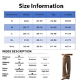 thumbnail image 2 of Women's Straight Wide Leg Linen Pants Drawstring High Waisted Casual Long Trousers with Pockets Brown 2XL, 2 of 2