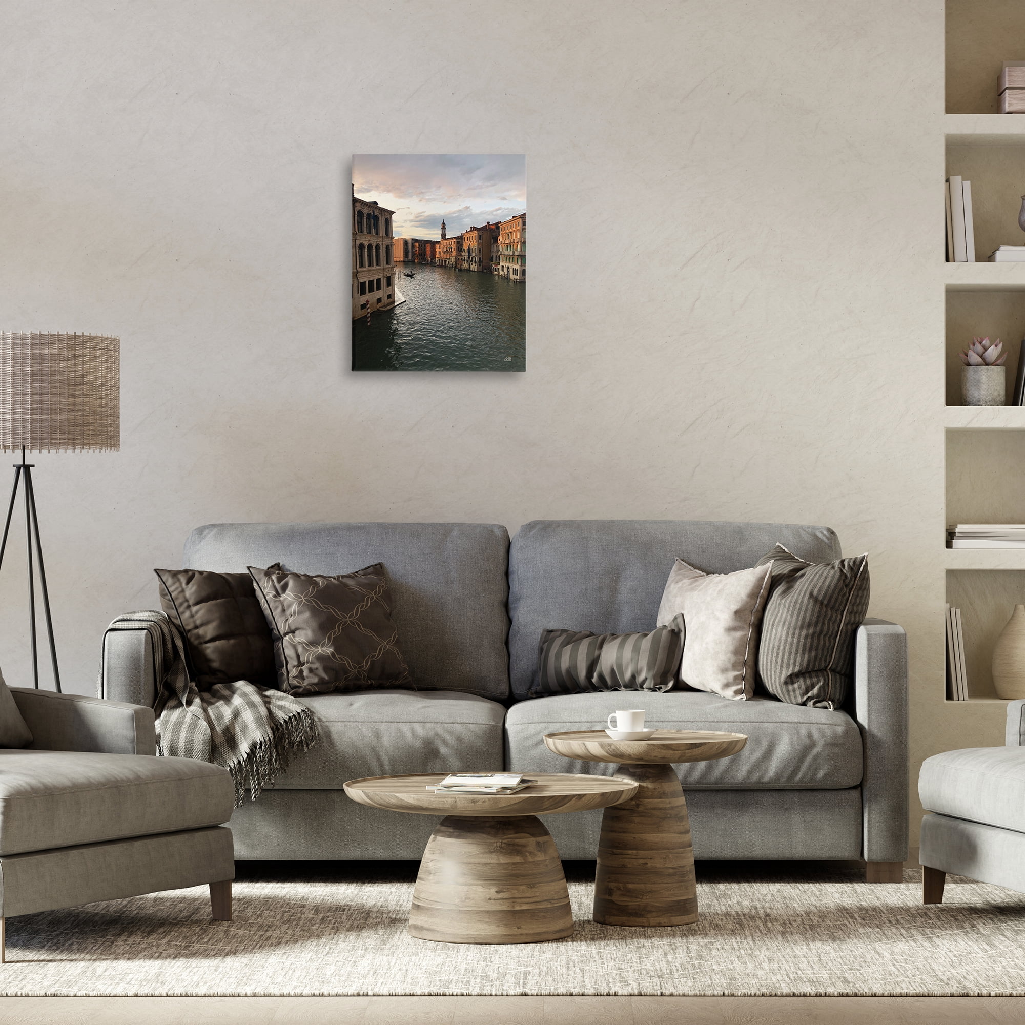 Stupell Industries Venice Canal Architecture Landscape & Nature Photography Wrapped Canvas Art Print Wall Art, 16 x 20