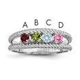 thumbnail image 1 of Sterling Silver Rhodium-plated Family Jewelry Mounting XMR8/4SSM-6 (mm x 3mm), 1 of 3