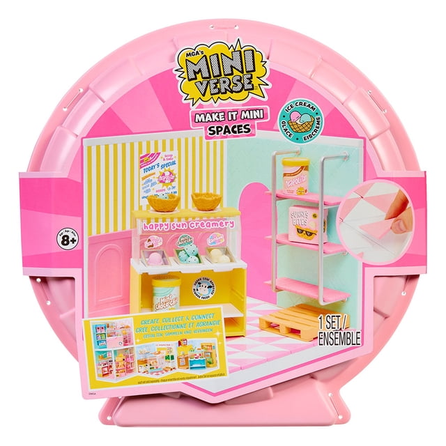 MGA's Miniverse™ Make It Mini Spaces™ Ice Cream Shop, Building Set, Customize, DIY Crafts, Rooms, Hobby, Collectors, Display, Gifts, 8+