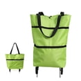 thumbnail image 2 of Foldable Rolling Shopping Tote with Detachable Wheels – Reusable Expandable Grocery Bag for Supermarket, Laundry, Travel, Easy Pull, 2 of 8