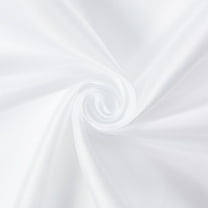 Extra Wide Nylon Taffeta Fabric 110" Wide For Table Covers, Gowns, Garments, Curtains, Drapery and Dresses (White)