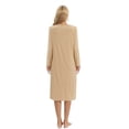thumbnail image 2 of Valcatch Women's Nightdress V Neck Long Sleeve Sleep Skirt Loose Comfy Pajamas Khaki, 2 of 6