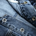 thumbnail image 3 of KIDSCOOL SPACE Boys Denim Jacket,Little Big Kids Simple Design Hooded Jean Coat,Mid Blue,12-13 Years, 3 of 5
