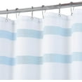 thumbnail image 7 of EastVita Navy Blue Shower Curtain with Yarn Dyed Striped Design, Waffle Weave Textured Fabric Water Resistant Heavy Weight Shower Curtain with Metal Grommets, 7 of 7