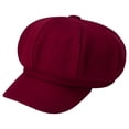 thumbnail image 1 of Ayyufe - Gorro de lana para mujer, estilo boina octogonal informal de lana, fácil de combinar, cálida, para otoño e invierno, estilo vendedor de periódicos, boina francesa, gorro de lana de color, 1 of 3