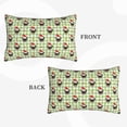 thumbnail image 2 of Naloa Christmas Hat French Bulldog Pillowcase, Throw Pillowcase, Wrinkle-Free, Stain-Resistant with Hidden Zipper for Bedroom Sofa-16"x24", 2 of 6