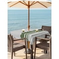 thumbnail image 3 of Outdoor Tablecloths with Umbrella Hole & Zipper, Dark Green Striped 60x60 Inch Square Tablecloths, Abstract Modern Geometric Stripes Waterproof Table Cloth, Patio/Pool/Picnic Table Covers, 3 of 8