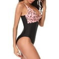 thumbnail image 4 of Women‘s Slimming One Piece V-Neck Front Cross Swimsuit Tummy Control Tankini Bathing Suits  Size S-2XL, 4 of 6