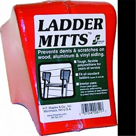 STAPLES 611F Tear-Resistant Ladder Mitt, Polyurethane, Orange, For All Standard Ladders