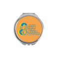 thumbnail image 1 of Casque Motif Musical Orange Miroir Compact Rond Portable de Poche en Verre, 1 of 3