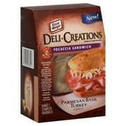 Oscar Mayer Deli Fresh: Focaccia Sandwich Parmesan Basil Turkey Deli Creations, 5.75 oz