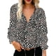 thumbnail image 1 of Minnieouse Blusa de mujer con cuello en V con cordones en la parte de manga larga casual camisa suelta Prendas para la parte del cuerpo Impreso 2 XXL Minnieouse AP003442-10, 1 of 6