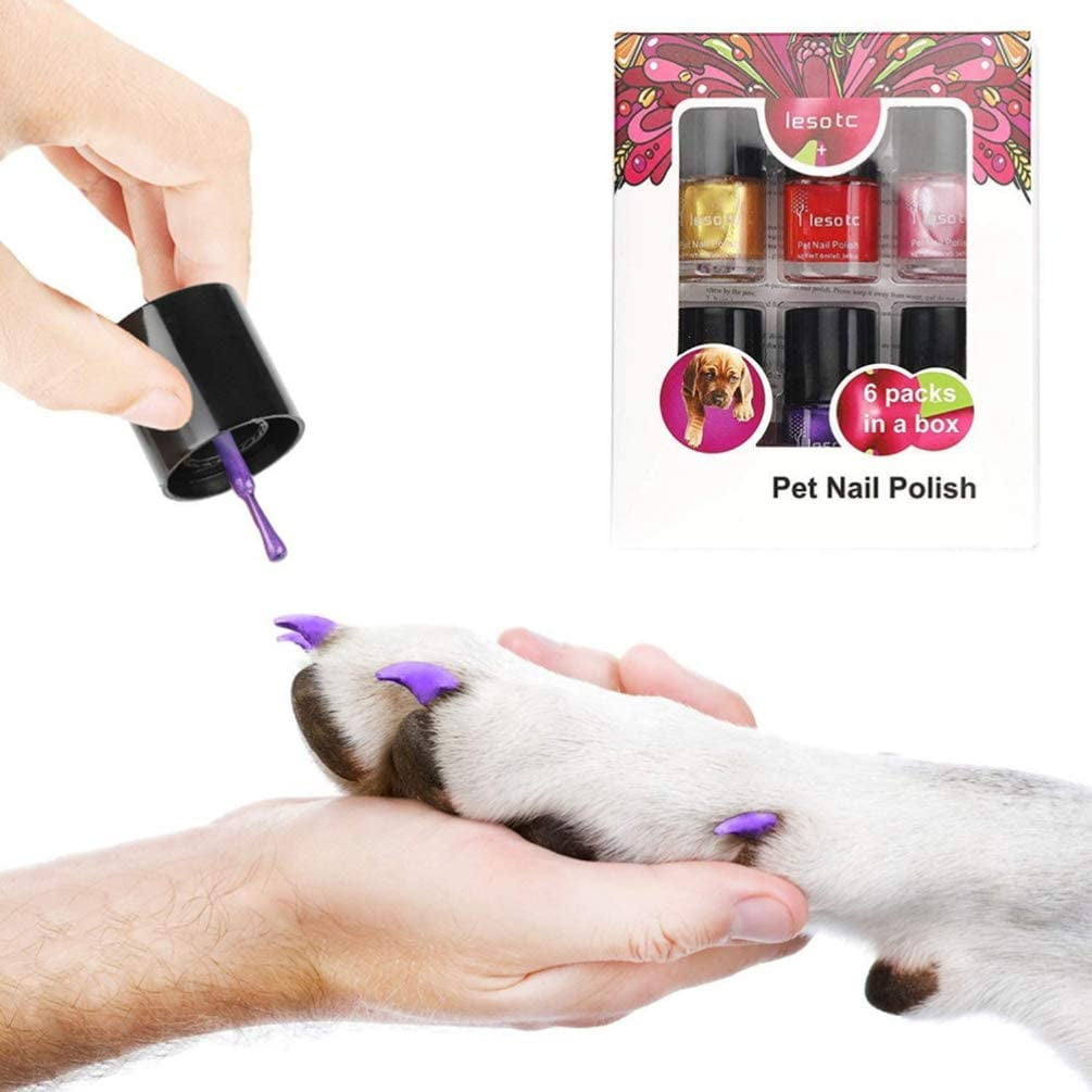 QWZNDZG Dog Nail Polish - Pet Nail Polish Non-Toxic Water-Based Natural Safe  Suitable for All Pet (Cats Birds, Gerbils, Pigs and Mice) Easy to Remove -  
