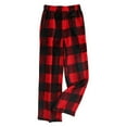 thumbnail image 4 of Plush Pajama Pants Women Buffalo Plaid Pajama Bottoms Relaxed Fit Fuzzy Fleece Cozy Warm PJ Lounge Sleepwear, 4 of 5