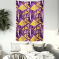 thumbnail image 3 of Geometric Tapestry, Memphis Style Funny Triangles Dots Zigzags Stars and Waves, Wall Hanging for Bedroom Living Room Dorm Decor, 40W X 60L Inches, Yellow Purple and Pale Lilac, by Ambesonne, 3 of 5