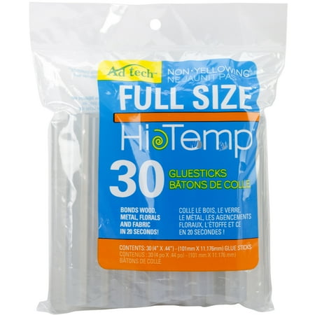 High Temp Glue Sticks, 7/16" x 4", 30/Pkg