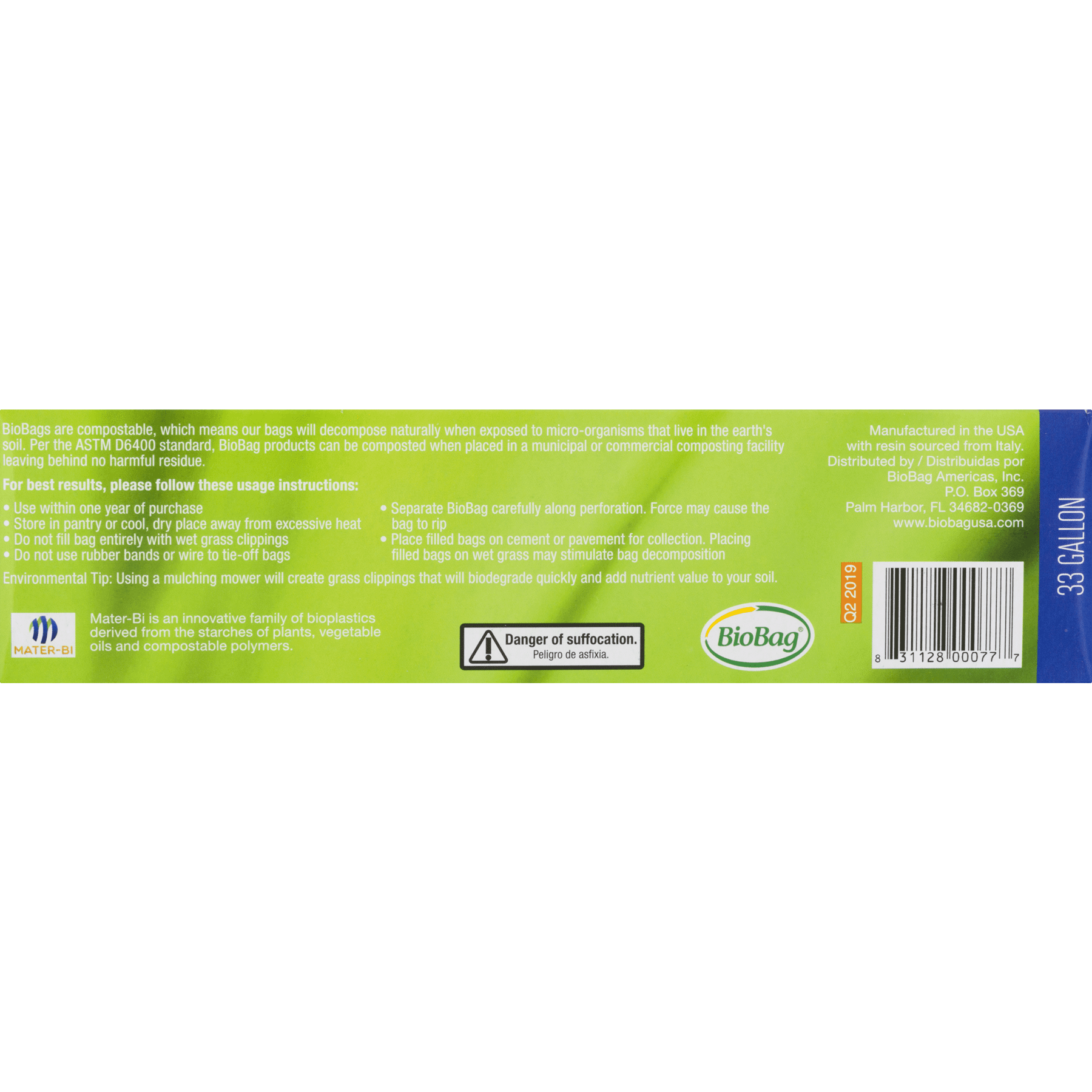 BioBag City Of Houston Compostable Lawn & Leaf Bags, 33 Gallon, 10 Bags