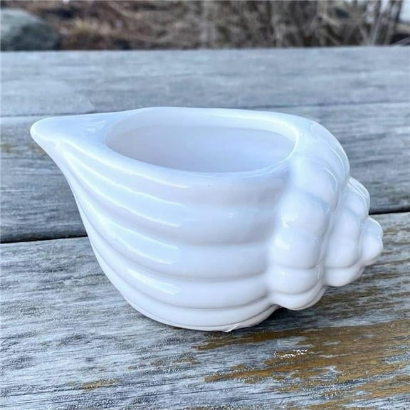 MDR Trading Inc. AI-CE46SS_Q01 White Seashell Shaped Planter