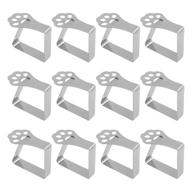 12 pinzas para mantel de picnic, soportes para manteles, abrazaderas decorativas premium para manteles, carpas de fiesta, al aire libre Forma de pata de gato