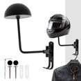 thumbnail image 1 of Helmet Holder Wall Mounted 180° Rotation Helmet Hanger Stainless Steel Wall Helmet Stand Multipurpose Helmet Storage Hook Motorcycle Helmet Holder for Motorcycle and Bike Helmets, 1 of 11