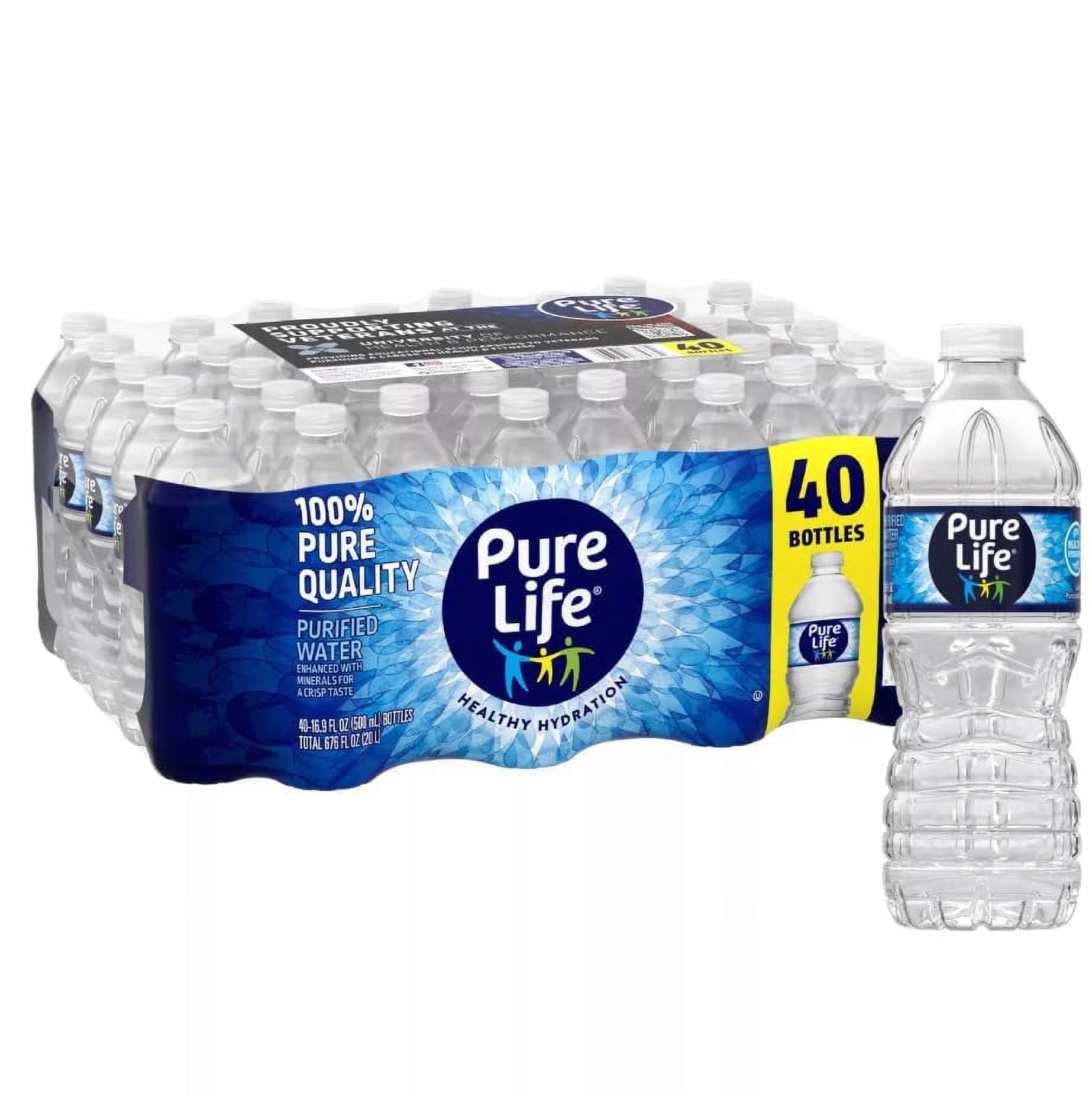 Pure Life Purified Mineral Water 16.9 oz, 40 count