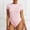 Pink, variant on Bodysuits for Women Short Sleeve Crew Neck Body Suit Ladies Form Fitting Seamless Basic Top for Women