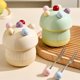 thumbnail image 1 of Set de portatenedores de fruta con champiñones – El soporte cerámico incluye 6 tenedores de acero inoxidable, adorno decorativo de cocina y accesorio para servir postres y snacks, 1 of 6