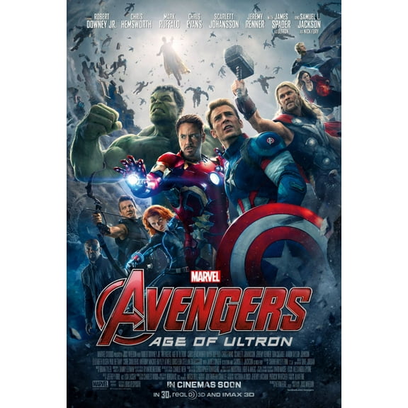 Avengers Age Of Ultron Movie Poster Reprint 27Inx40In for any room 27x40 Square Adults Poster Time