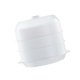 thumbnail image 2 of Vaporera redonda para microondas, tapa transparente, utensilios, recipiente apilable para alimentos blanco de tres capas, 2 of 9
