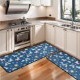 thumbnail image 3 of Unicorn and Sun Blue Pattern Anti Fatigue Kitchen Rugs Set Of 2, Non Slip Washable Decorative Floor Mats for Sink Laundry and Home Use, 17"x47", 3 of 5
